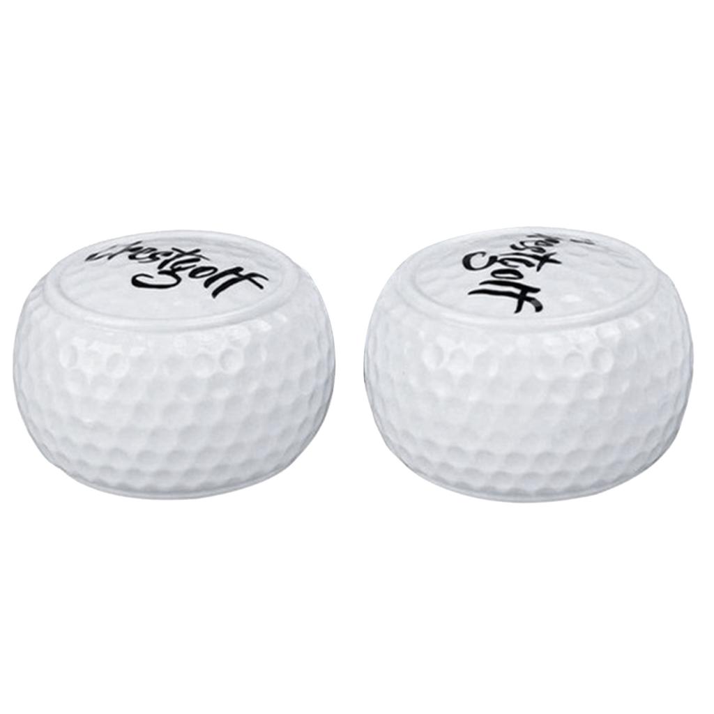 2pcs Flat Shaped Golf Ball Putting Training Aid Portable Golf Practice Ball Golf Training Balls Golf Accessories