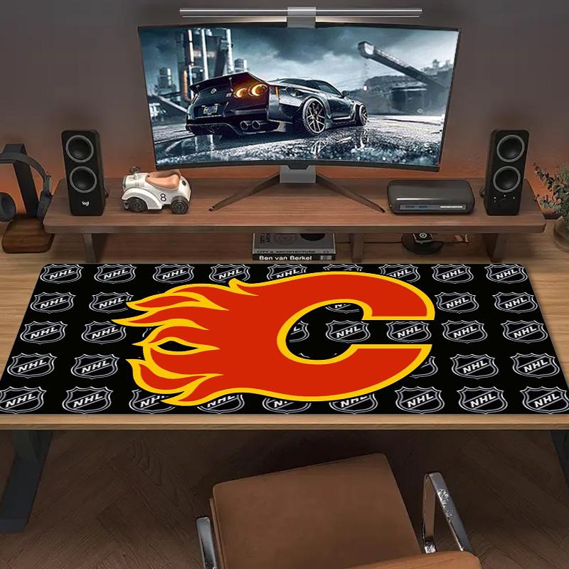 Calgary Flames Color Mouse Pad Large Gaming Table Cushion Non-slip Laptop Tablet Big Mousepad XXL Mat Mini PC Playmat With Lock edge