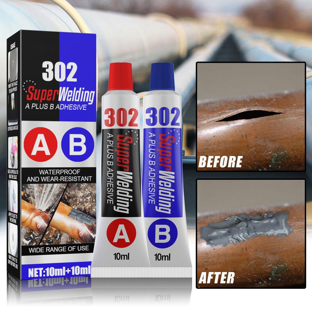 Литьевой клей, Металлический агент, Сварочный клей, Заполнение трещин, Устранение течей, Быстросохнущий клей