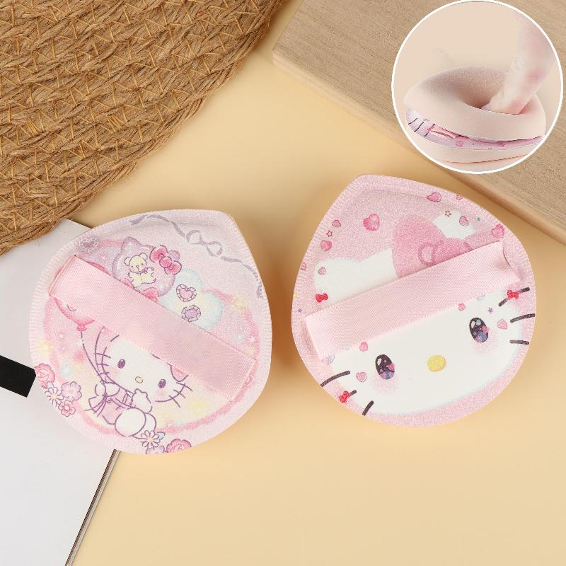 Кавайная Анимация Sanrio Мультяшный Узор Hello Kitty Пуховка для Пудры с Воздушной Подушкой Для Сухого и Влажного Использования Губка Инструмент для Фиксации Макияжа