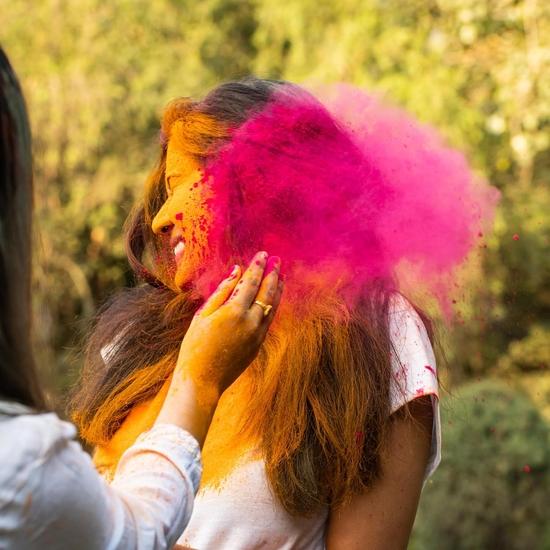 Nat Habit Gulaab-E-Preet Gulal Pink Color Gulal | Organic Natural Holi Colours (Abeer) | Rose Petals, Amaranth & Cornstarch (Pack of 2 X 50g)