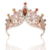 Цветной страз Барокко Новая свадебная корона Тиара Свадебное платье Свадебные аксессуары для волос Корона на день рождения Взрослая