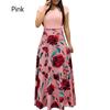 QICED Floral Print Matching Short Sleeve Plus Size Dress Woman