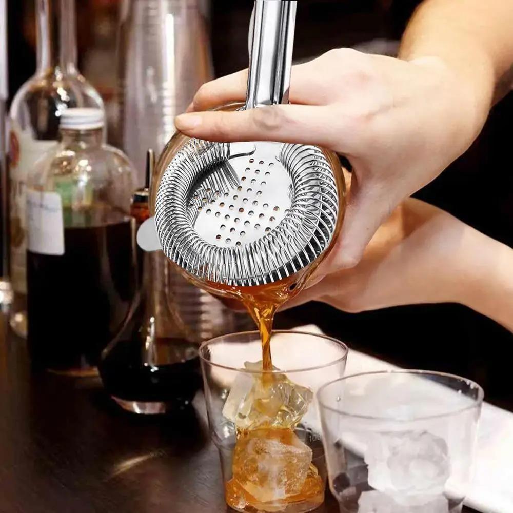 Смешанные напитки Коктейль стрейнер шейкер нескользящий винный стакан фильтр для льда барные принадлежности инструменты