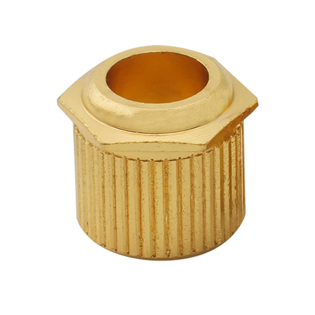 Musiclily Ultra Brass Hex Head Conversion Bush Guitar Tuners for 6mm-10mm Modern/Vintage Tuners, Gold (Set of 6)