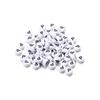 White Round Beads with Black Letters - 26-Letter Set for DIY Necklace & Phone Chain Accessories