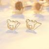 Earrings for Women with Small Fresh and Simple Personality Golden Pig Temperament Cute Earrings