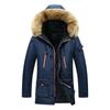 Mens Warm Thick Thermal Outdoor Overcoat Zipper Multi-pocket Men Winter Jacket Fur Collar Casual Hooded Parka Down Jackets
