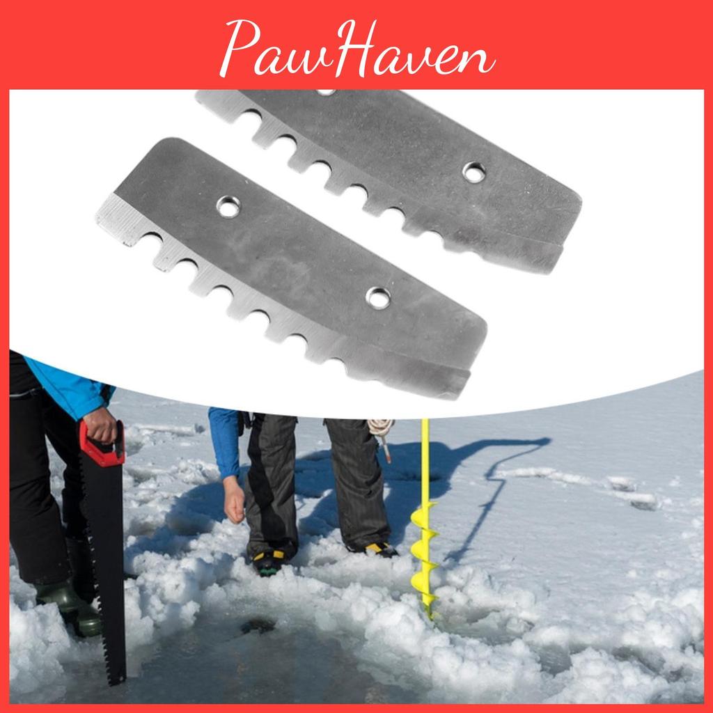2 Pieces Ice Augers 8" Blades Practical Easy To Install And Replace Reliable