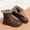 Зимние модные нескользящие сноубутсы - Теплые хлопковые короткие ботинки на плюшевой подкладке для женщин среднего и пожилого возраста