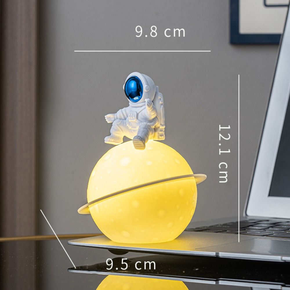 Creative Desktop Luminous Planet Lamp Cartoon Bedside Light Astronaut Moon Night Light  Gifts