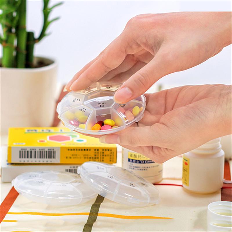 7-дневный мини-еженедельный отсек для таблеток, безопасный для хранения лекарств, тайник для путешествий, сортировка планшетов
