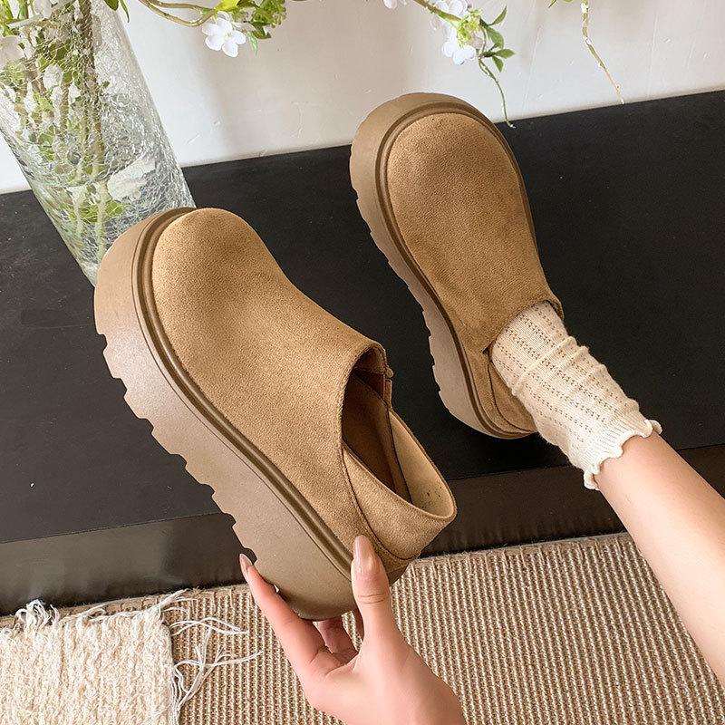 Ретро обувь для женщин Новые увеличивающие рост шлепанцы на толстой подошве