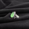 Green Cat's Eye Gemstone Jewelry, 925 Solid Sterling Silver Ring, Handmade Spiritual Dainty Jewelry For Wedding Gift