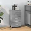 342675 vidaXL Chest of Drawers with Castors Sonoma Grey Engineered Wood