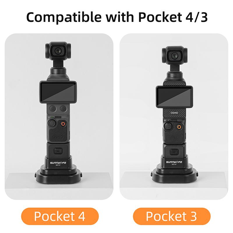 Универсальное крепление 1-в-1 для экшн-камеры для DJI Osmo Pocket 1/1, настольная противоскользящая и автомобильная фиксирующая подставка, вертикальная база для DJI Pocket 1/1