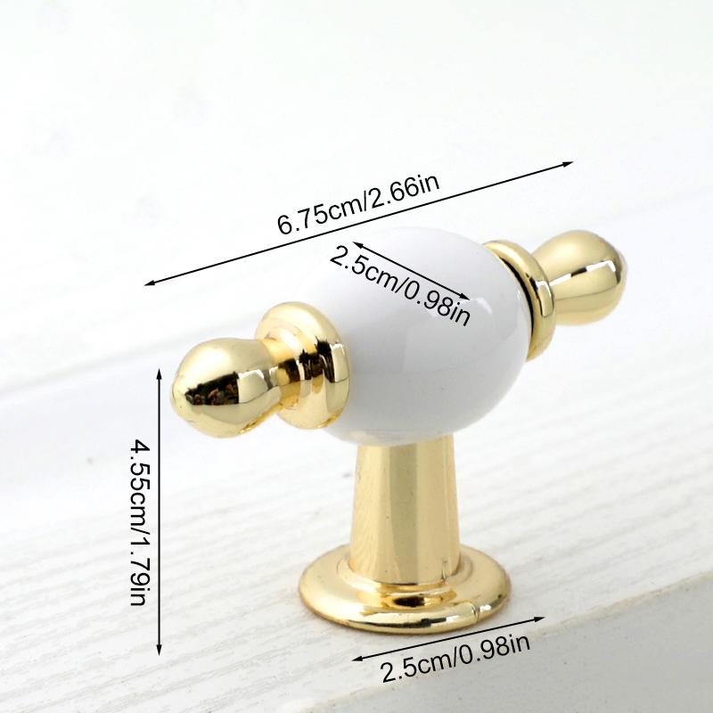 1 шт. Минималистичные золотые слоновая кость белые керамические ручки для шкафа, ручки для ящиков