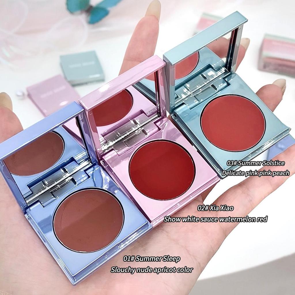 GEGE BEAR Lip Mud Blush Eyeshadow Multifunctional Cosmetics Slightly Tipsy Easy To Smudge Blush Palette