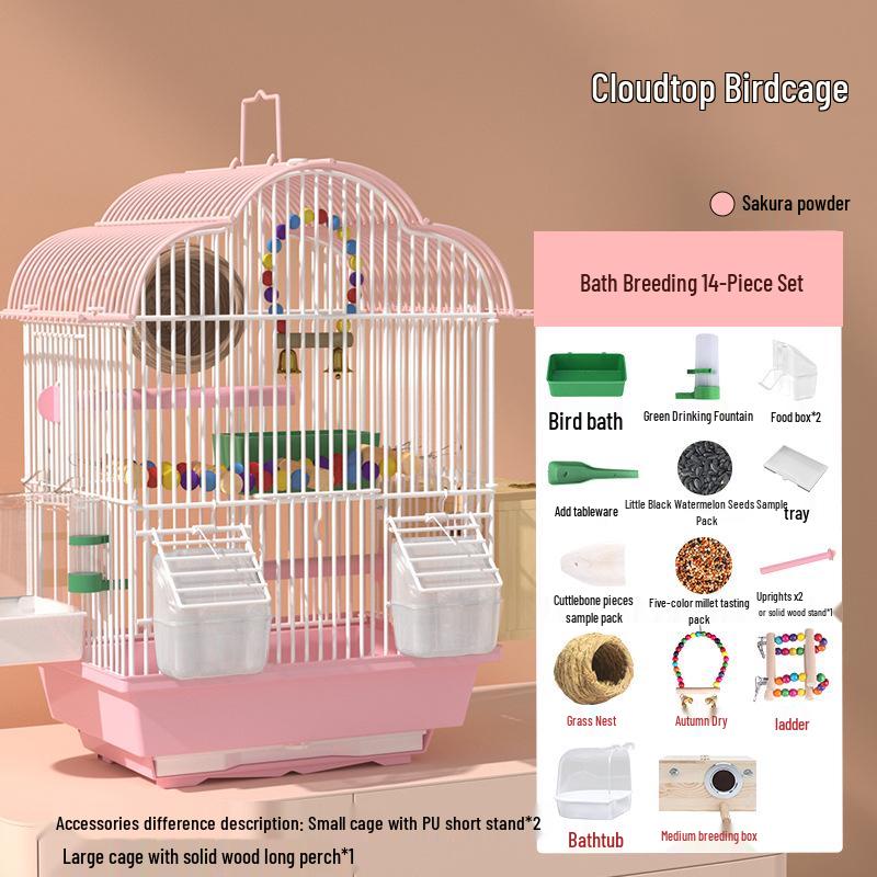 Новая Экологическая Птичья Вилла: Маленькая клетка для попугаев, например, для кореллы, ожерелового попугайчика, волнистого попугайчика, жемчужного