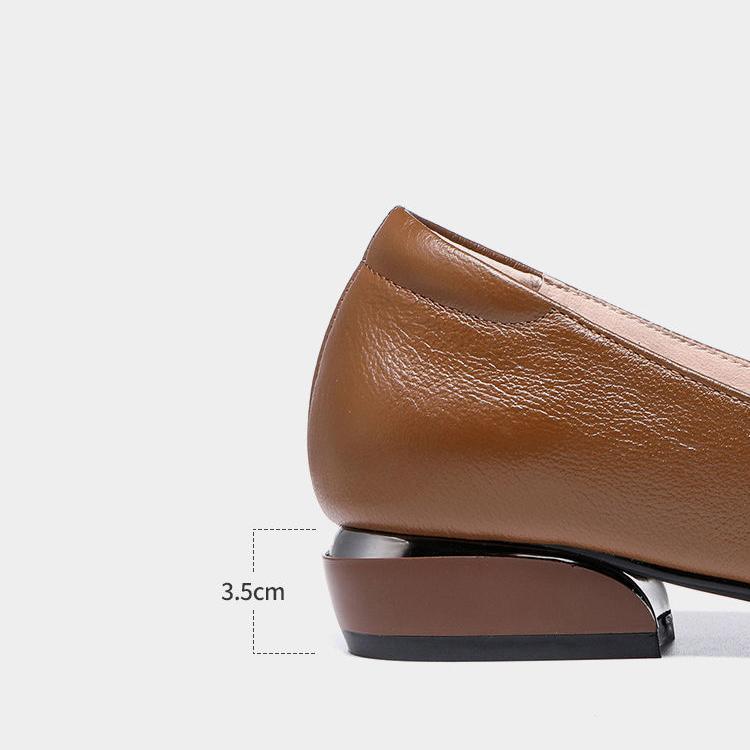 Soft Leather Hollow Embroidered Single Shoes Female Summer and Autumn Low with Mother Female Shoes Breathable Work Female Sandals