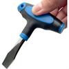 Compact T-Handle Flat Head Screwdriver with 10mm Blade – Ergonomic Black & Blue Handle for Quick Release Plates, Camera Tripods