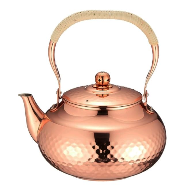Shinkoukinzoku Pure Copper Hammered Thermal Long Life Design Award Gas Fast Made In Kettle, Conductivity, Winning, Compatible, Antibacterial, Boiling,