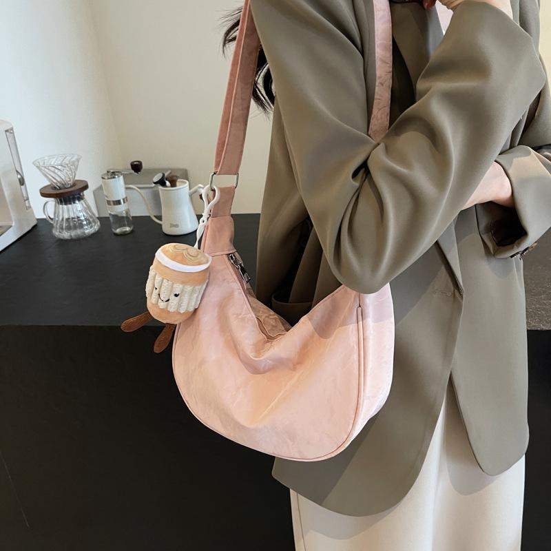 2024 летняя школьная сумка для поездок на работу через плечо, простая модная сумка-мессенджер, повседневная сумка-тоут в стиле ретро большой вместимости