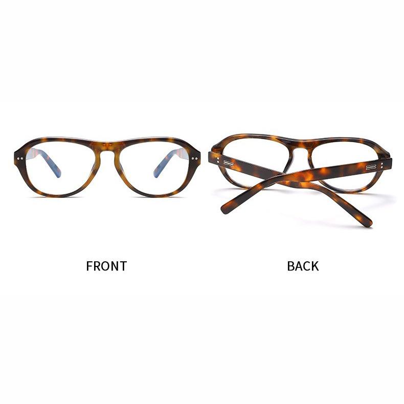 Gm Optical Mirror Oa Oval Large Frame Babes Premium Sense Flat Mirror Anti-Blue Light Glasses