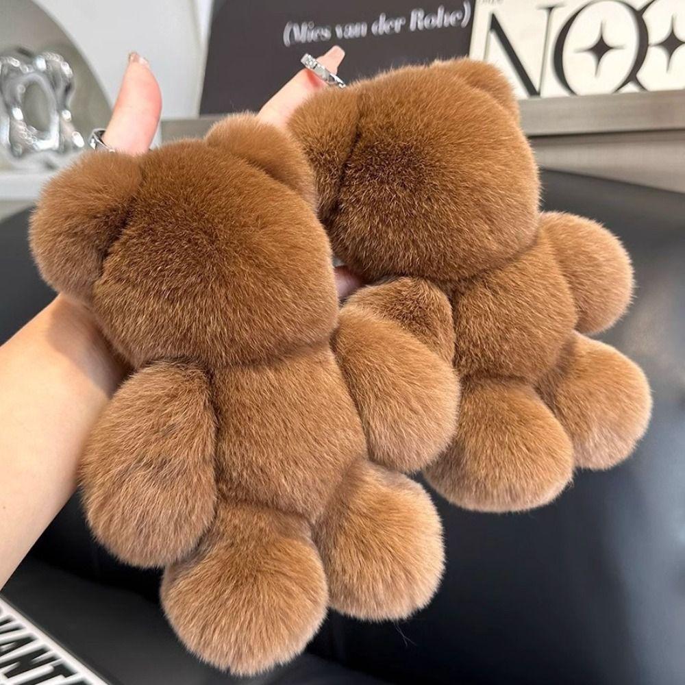 Handbag Charm Bear Doll Pendant Stuffed Animal Bear Keyring Adorable Bear Keychain Backpack