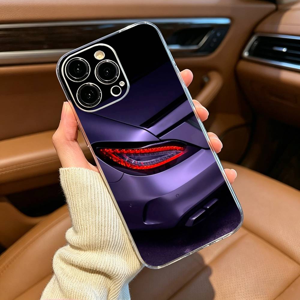 Cls 63 Автомобиль M- D-T-M Чехол для телефона Для iPhone17,16,15,14,13,12,11 ,Pro Max,16/15/14 Plus Прозрачная крышка