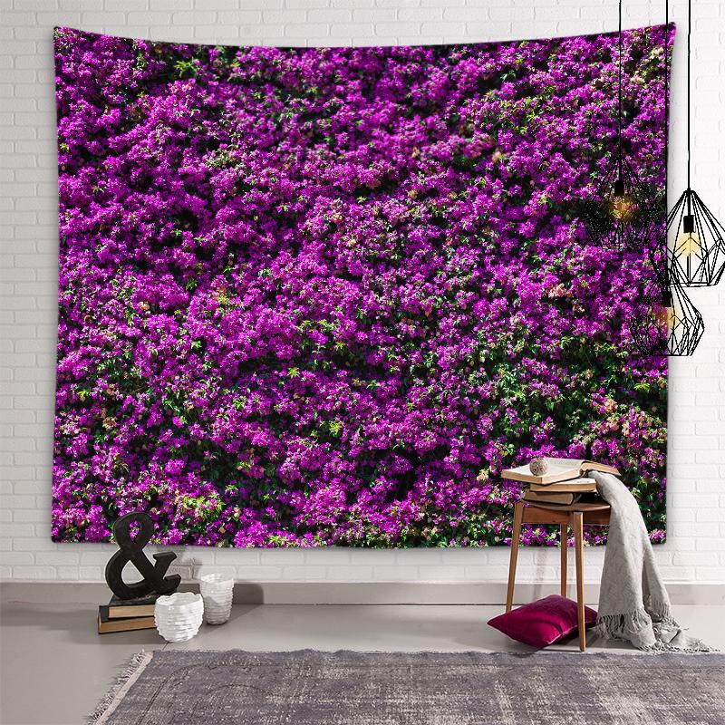 Цветок Эстетический гобелен Закат Цветок Вид на поле Гобелен Цветочный настенный художественный гобелен Спальня Общежитие Украшение дома