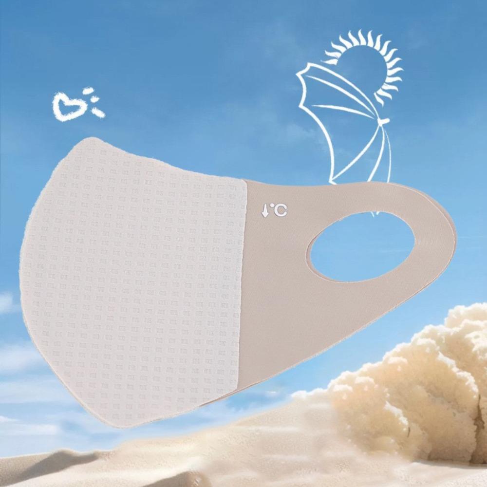 4pcs/set UV Protection Ice Silk Mask Sunscreen Face Scarf Face Gini Mask Face Cover Riding