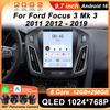 Автомагнитола Android 16 для Focus 3 Mk 3 2011 2012 2013 2014- 2019 В стиле Tesla Carplay Стерео Головное устройство GPS 4G Wifi DSP BT