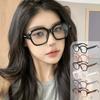 Fashion Retro Anti Blue Light Eyeglasses Frames Round Face Concave Shaped Eyeglass Fake Eye Glasses Frame