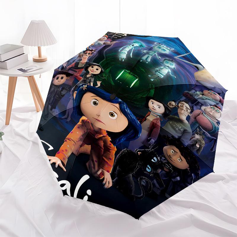 Coraline, Animation- Automatic Opening and Closing, 8-rib Structure Portable Umbrella, Suitable for Men and Women in All Seasons - Perfect G