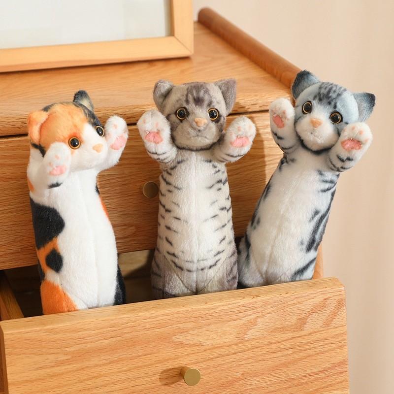 Playful Plush Cat Stuffed Toy Cute Lucky Cat Soft Doll For Kids Bedtime Companion