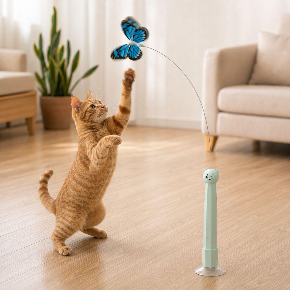 Suction Cup Base Electric Butterfly Cat Toy Electric Rotating Automatic Cat Toy Pet Gifts