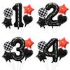 Racing Theme Track Digital Aluminum Film Balloon First Birthday Party Decoration Balloon Set Decoration