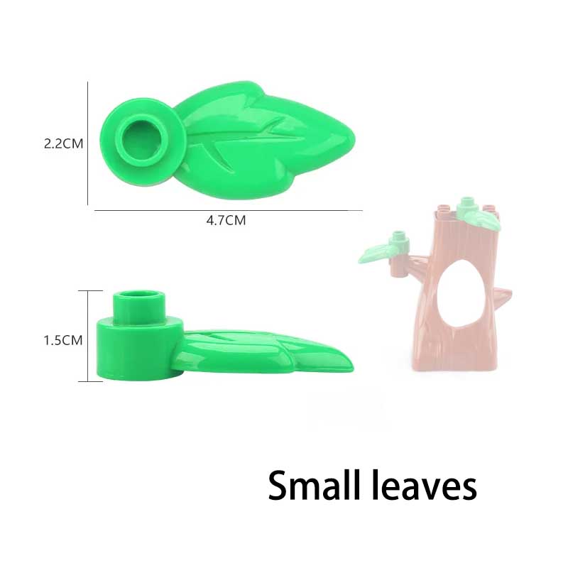 4 шт. Большой строительный блок Серия лесных растений Цветок Трава Дерево Наружное украшение Уличные аксессуары Совместимые сцены Игрушка для ребенка