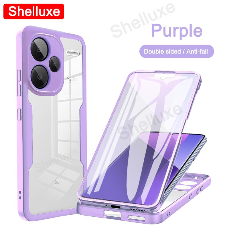 Для Redmi Note13 Pro+ 360 Полная защита Передняя+Задняя Прозрачный Чехол Shelluxe Для Xiaomi Redmi Note 13 Pro Plus Силиконовый Двусторонний Чехол
