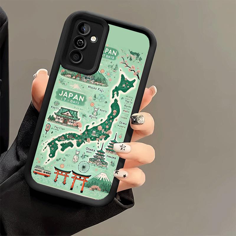 Чехол для телефона Samsung Galaxy S26 S25 Ultra S24 FE Осака Токио Япония Пейзажи Чехол S23 Plus S22 + S21 S20 5G Мягкий силикон Funda