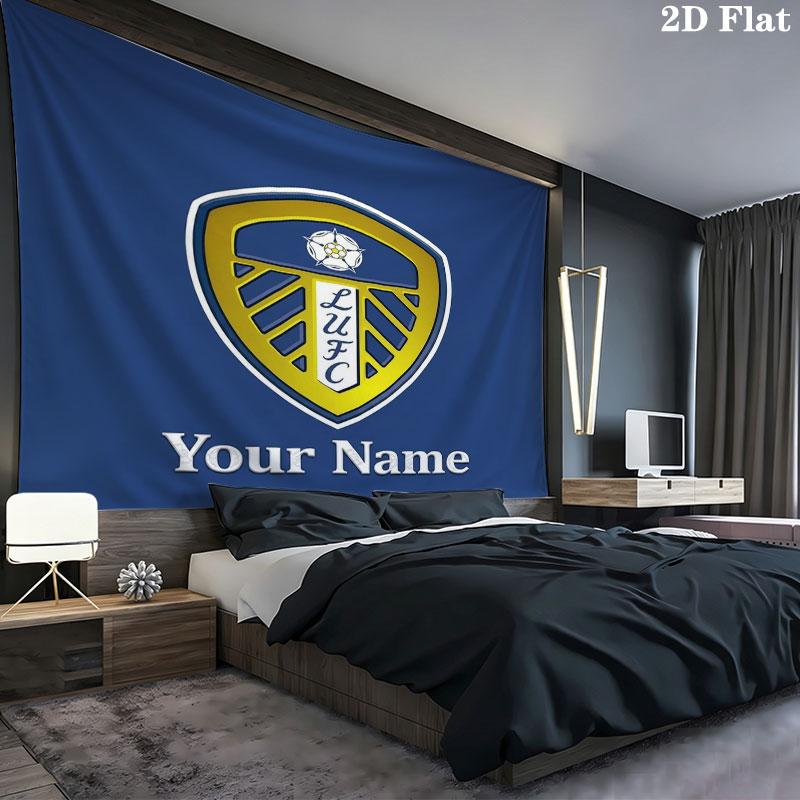 Leeds United Персонализированный Настенный Гобелен с Именем Эстетичный Настенный Подвесной Покрывало из Печатной Ткани Декоративные Гобелены для Спальни Гостиной Домашний Декор
