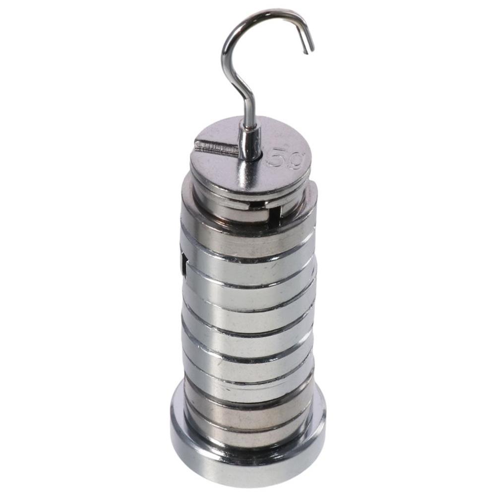 Premium Brass Slotted Weight Set Silver Lab Slotted Mass Set with Hanger & Case General Science