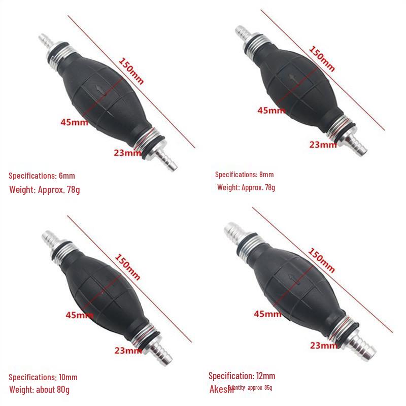 Трансграничный автомобильный и морской ручной насос - Алюминиевый сплав, односторонний клапан, ручной всасывание масла и воды - Доступны размеры 6/8/10/12.