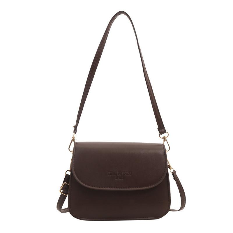 High-end Street Style Pu Small Square Shoulder Bag Women's Fashion Ins New Trend Crossbody Bag Black