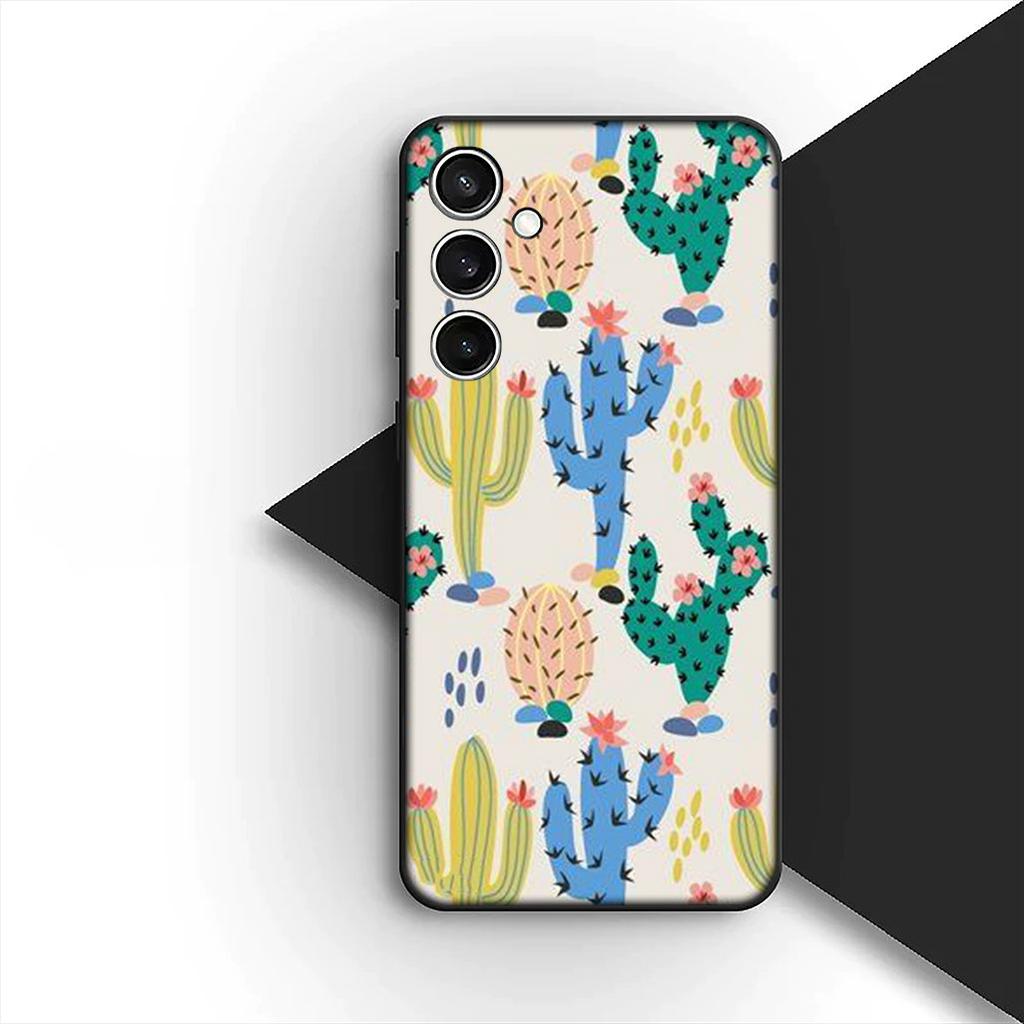 Чехол для телефона с обоями кактуса для Samsung Galaxy S20 S22 S21 FE Ultra Plus A07 A17 A15 A16 A25 A57 A37 Защитная крышка