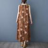 Sleeveless Plus Size Cotton Vintage Floral New In Dresses for Women Casual Loose Long Summer Dress