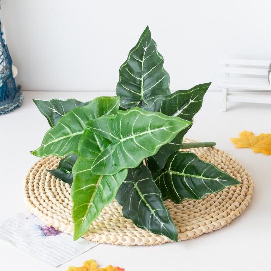 Эстетическое искусственное растение, неувядаемое уникальное моделирование ветки, зеленые листья