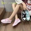 Spring and Autumn Natural Leather Flat Comfortable Low Top Casual Shoes for Girls Students and Women