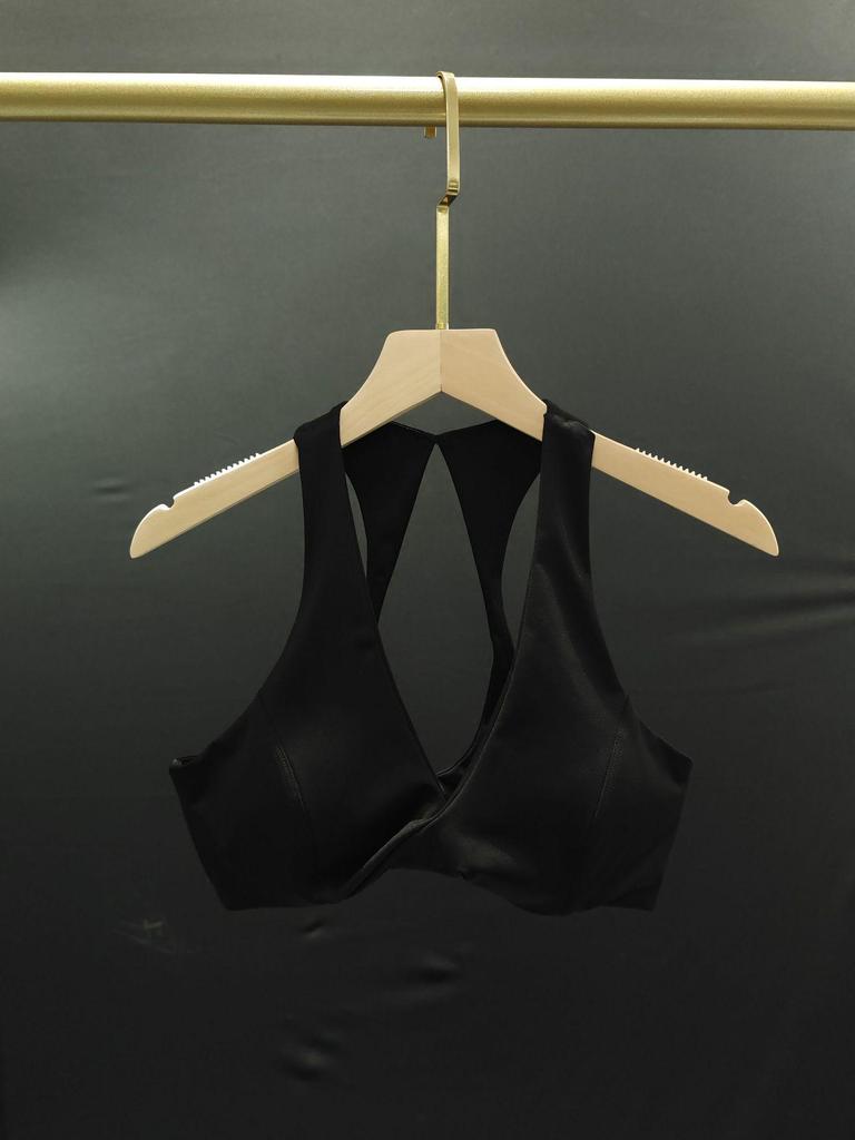 Женский костюм для йоги в европейском и американском стиле: Стильный спортивный топ для пилатеса с красивым дизайном спины